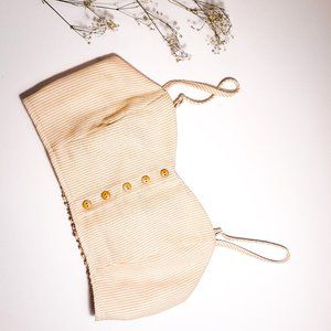 Yellow striped crop top